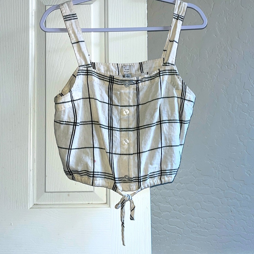 A new day plaid tank top